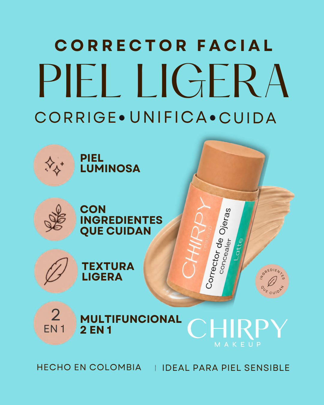 Corrector Facial Piel Canela - Toffee