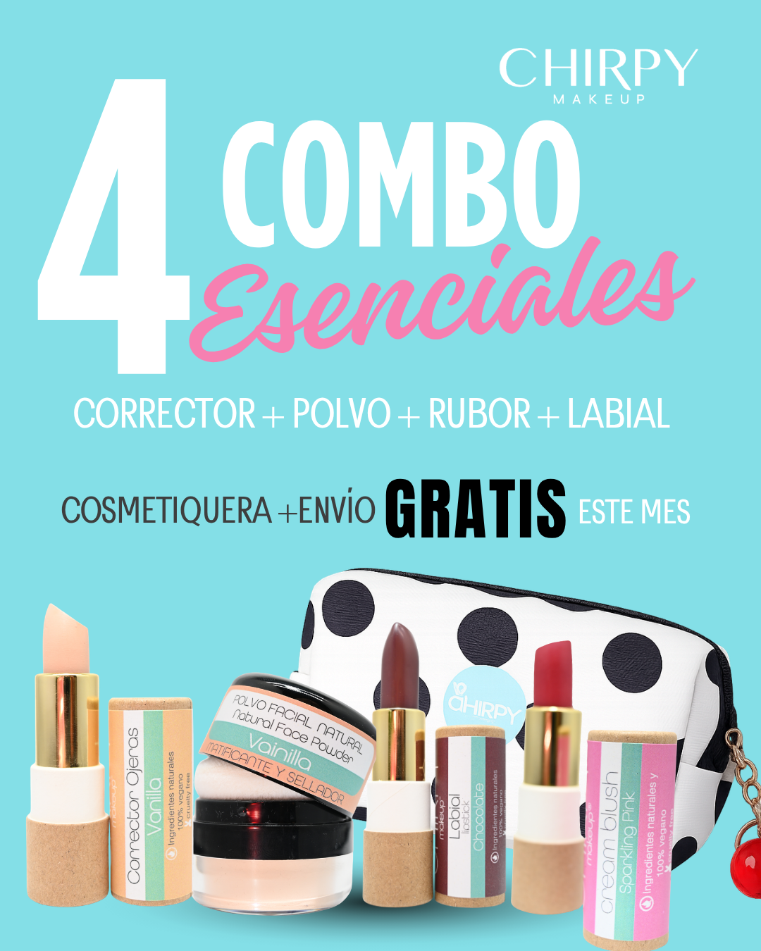 PROMOCIÓN MAQUILLAJE- COMBO 4 ESENCIALES